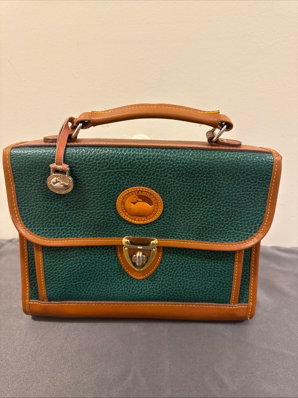 Dooney & Bourke Pebble Collection Emerald Green Leather - Messenger Business Bag